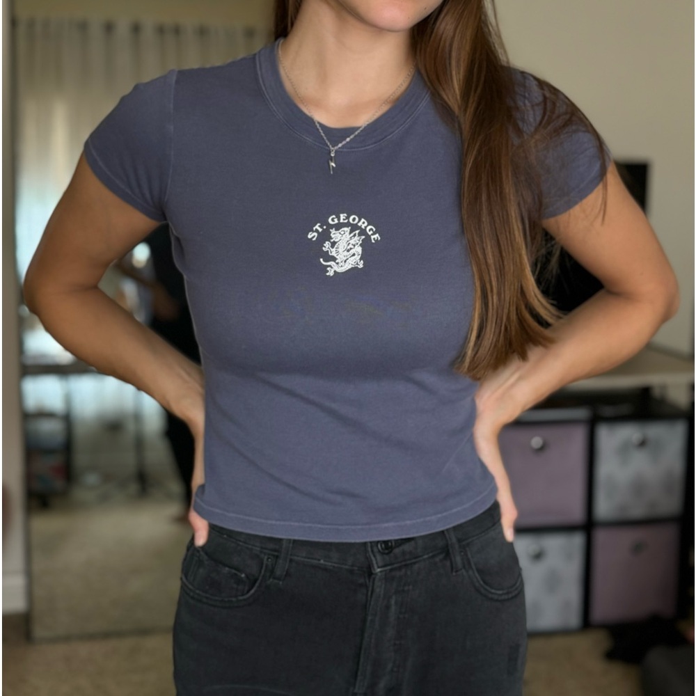 Brandy Melville Navy “St.George” Tee in One Size